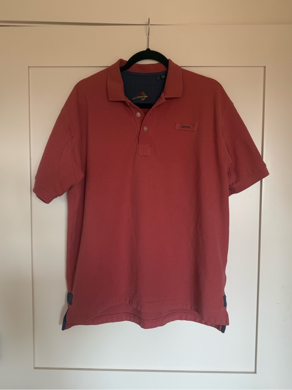Orvis vintage fishing  Polo in muted pink